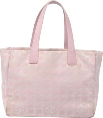 Chanel Travel Line Pink Nylon Tote Bag (Pre-Owned)