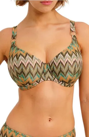 Freya Arizona Wave Underwire Plunge Bikini Top in Vista at Nordstrom, Size 34Ff