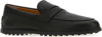 Tod's Mens Black Leather Loafers Nero Mocassini