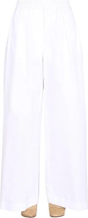 Aspesi Wijde Pijpen Broek - Dames - Wijde Broeken - Wit - 3XS - Katoen - Broeken