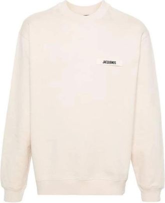 Jacquemus Le Sweatshirt Gros Grain - Heren - Sweatshirts - Beige - S - Katoen - Hoodies & sweatvesten