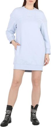Stella McCartney Ladies Pale Blue 3D Logo Sweatshirt Dress, Brand Size 44 (US Size 10)