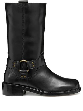 Geox 45mm Nalvia leather boots - Black