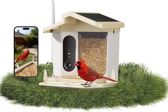 No Brand Y Sistema Disuasorio De Ardillas Controlado Por Ia, Comedero Inteligente Para P&aacute;jaros Con Alerta De Bajo Nivel De Alimento, Mejora De Imagen 4k, Visi&oacute;