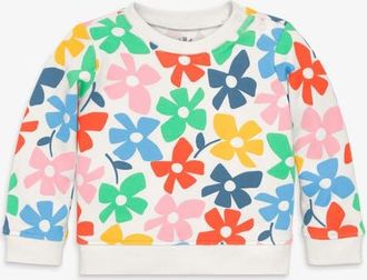 primary Baby Sweatshirt in Ivory Rainbow Spring Blooms at Nordstrom, Size 18-24M