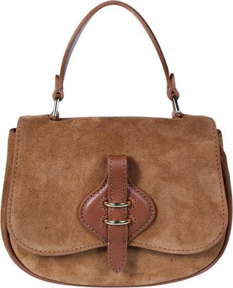 Coccinelle Medium Calf Suede Tote Bag with Leather Trim