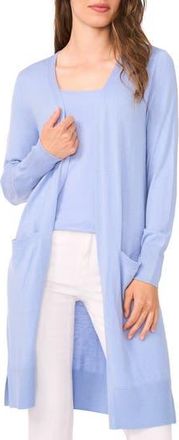 Halogen Open Front Longline Cardigan in Forever Blue at Nordstrom Rack, Size X-Small