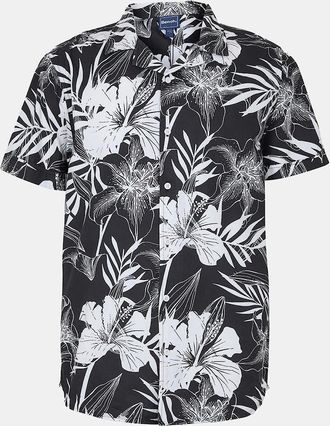 Bench Mens Collared Neck Short Sleeve Regular Fit Shirt - Black - Size: Regular/40