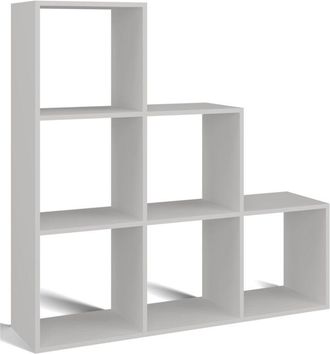 Selsey Selsey - Stepi - Estanter&iacute;a Escalonada Con 6 Estantes - Blanco - 115 Cm
