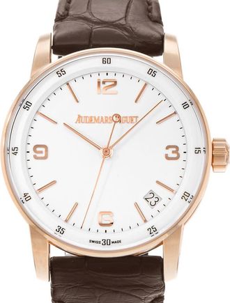 Audemars Piguet Pre-owned Audemars Piguet Code 11.59 White Lacquered Dial Mens Watch 15210OR.OO.A099CR.01