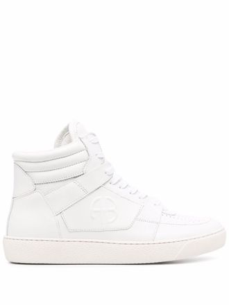 Anine Bing high-top leather sneakers - White