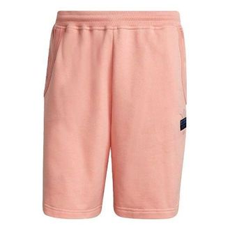 adidas originals R.Y.V. Abstract Elastic Waistband Sports Shorts Gray Pink GN3287