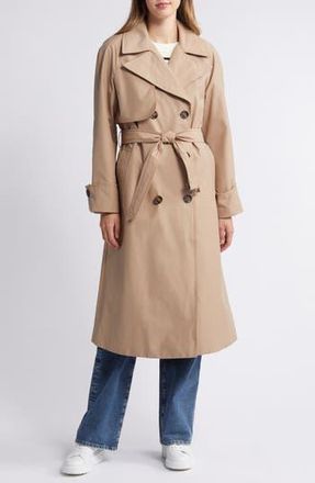 Barbour Gwyn Water Resistant Trench Coat in Honey/Muted Cabernet Tartan at Nordstrom Rack, Size 14 Us / 18 Uk