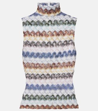Missoni Knitted lam&eacute; tank top