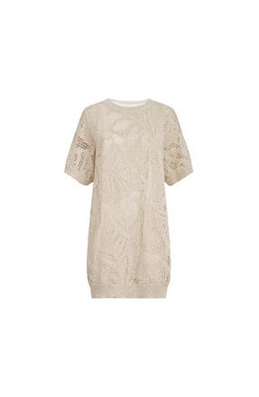 Brunello Cucinelli Dazzling water lilies mini dress in Beige at Nordstrom, Size Xx-Large Eu