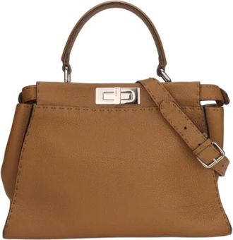 Fendi Pre-owned Leather fendi-bags - Dames - Vintage Handtas - Bruin - ONE Size - Leer - Vintage