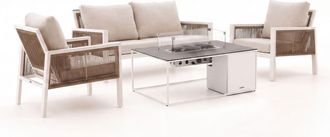 Manifesto Furniture Manifesto Alzano/Cosidesign Line stoel-bank loungeset met vuurtafel 4-delig