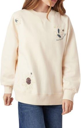 Scotch & Soda Oversize Graphic Sweatshirt in Off White at Nordstrom Rack, Size X-Large