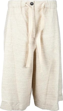 Semicouture broek - Dames - Korte Broeken - Beige - XS - Katoen - Korte Broeken