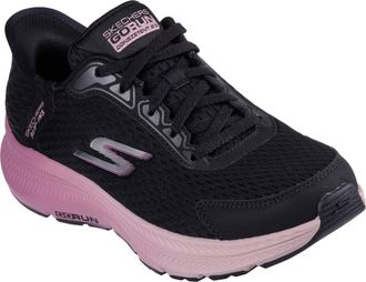 Skechers Womens Go Run Consistent 2.0 Cameroon Sneaker, Black Textile/Mauve Trim, 6.5 UK