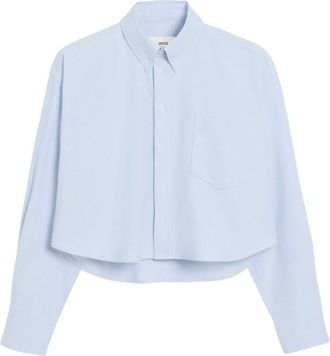 Ami Cotton bijgesneden shirt