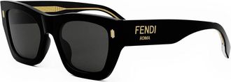 Fendi FE40100I 01A Womens Sunglasses Black Size 53