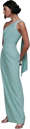 Whistles Bethan One Shoulder Maxi Dress in Sage Green at Nordstrom, Size 12