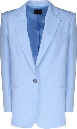 Andamane Blauwe Klassieke Lapel Jas - Dames - Blazers - Blauw - XS - Jassen