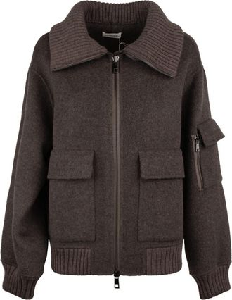 P.A.R.O.S.H. P. A.R. O.S. H. Taupe Woolen Jacket