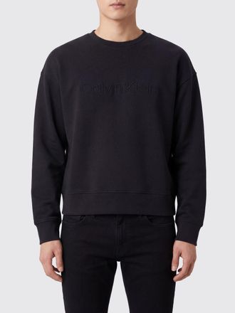 Calvin Klein Felpa girocollo relaxed fit con logo tono su tono