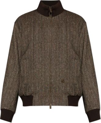 Dsquared2 Visgraatpatroon Jas - Heren - Zomerjassen - Bruin - L - Tweed - Jassen