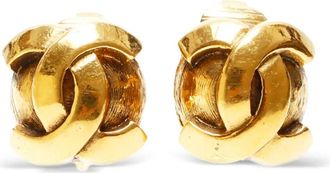 Chanel Orecchini a clip con logo CC 1971-1980 - Oro