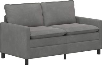 vidaXL Sof&aacute; Gris Oscuro 156 X 81 X 87,5 Cm Terciopelo Vidaxl