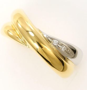 C&A Platinum Yellow Gold Yellow Gold (18K) Platinum 900 Band Ring (Pre-Owned)