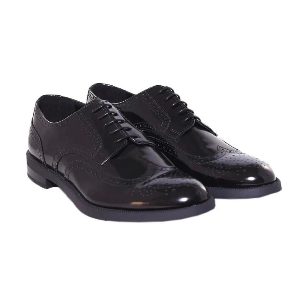 Emporio Armani Sz 11 USA Black Nappa Goat Leather Lace Ups Derby Shoes undefined main image 3