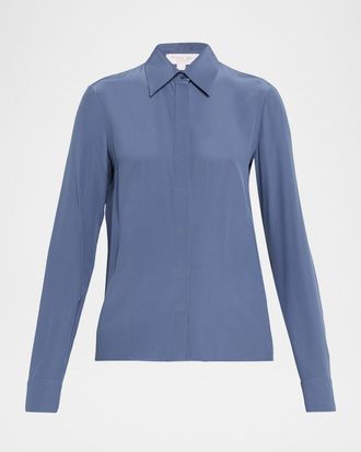 Michael Kors Hansen Button-Down Silk Shirt