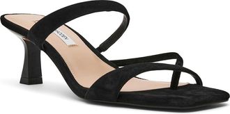 Steve Madden Ajay Womens Sandals Black Suede : 7.5 M, Leather