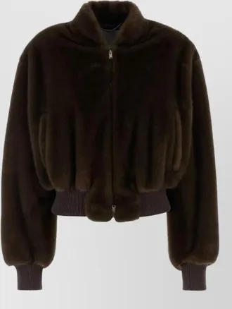 Stella McCartney faux fur bomber jacket