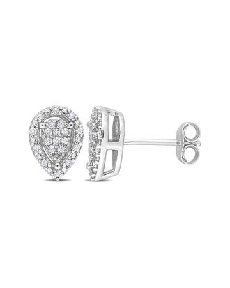 Rina Limor Silver 0.20 Ct. Tw. Diamond Earrings