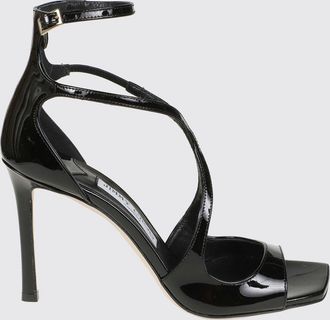 Jimmy Choo London Sandali Azia in pelle verniciata con tacco alto e cinturino