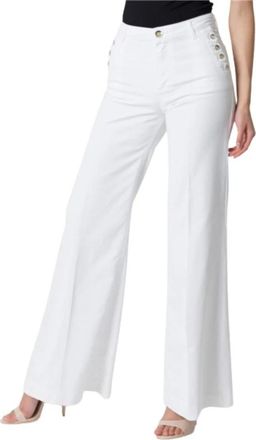Kocca Rooney Wide Leg Broek - Dames - Wijde Broeken - Wit - W27 - Broeken