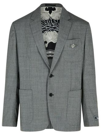 Versace Grey Virgin Wool Blazer