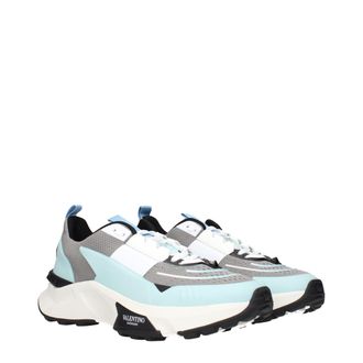 Valentino Garavani Mens Gray Fabric Athletic Sneakers