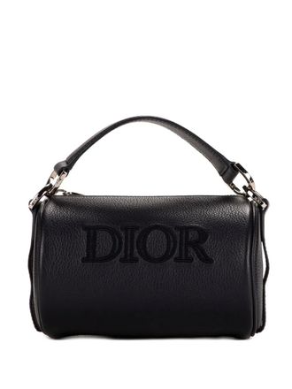 Dior mini logo-detail barrel bag - women - Leather - One Size - Blue