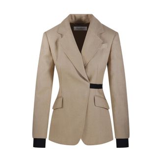 Max Mara Blazers, female, Brown, Size: M Fionda Jacket
