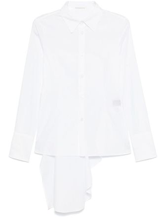 Yohji Yamamoto Camicia drappeggiata - Bianco