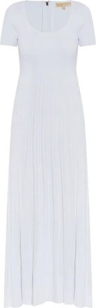 Michael Michael Kors Abito midi a coste - Bianco