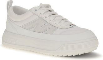 Moncler Womens Altive Sneakers Nubuck And Suede White