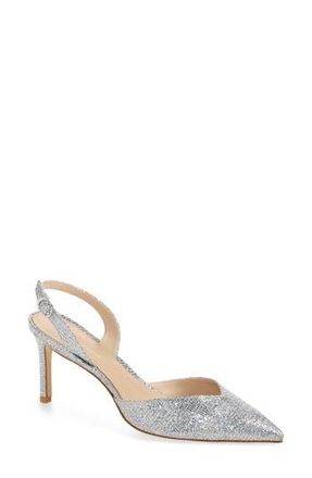 Stuart Weitzman Julia 75 Slingback Pump in Silver at Nordstrom Rack, Size 11.5