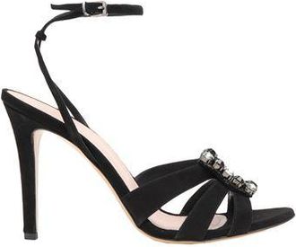 8 by YOOX SUEDE RHINESTONE EMBELLISHED SANDAL